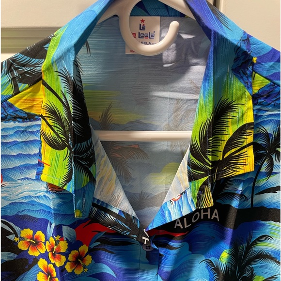 LA LEELA Women's Tropical Hawaiian Shirt - Picture 4 of 7